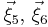 \vec{\xi}_5, \, \vec{\xi}_6