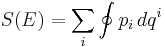 S(E) = \sum_i \oint p_i\,dq^i