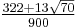 \tfrac{322%2B13\sqrt{70}}{900}