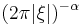 (2\pi |\xi|)^{-\alpha}