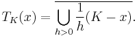 
T_K(x) = \overline{\bigcup_{h>0} \frac{1}{h} (K-x)}.
