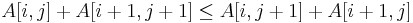 A[i,j] %2B A[i%2B1,j%2B1]\le A[i,j%2B1] %2B A[i%2B1,j]