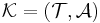 \mathcal{K} = (\mathcal{T}, \mathcal{A})