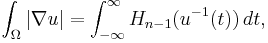 \int_\Omega |\nabla u| = \int_{-\infty}^\infty H_{n-1}(u^{-1}(t))\,dt,