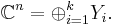 \mathbb{C}^n = \oplus _{i = 1} ^k Y_i.