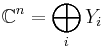 \mathbb{C}^n = \bigoplus_i Y_i