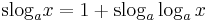 \mathrm{slog}_a x = 1 %2B \mathrm{slog}_a \log_a x