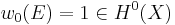 w_0(E) = 1 \in H^0(X)