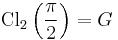 \operatorname{Cl}_2\left(\frac{\pi}{2}\right)=G