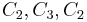  C_2,C_3,C_2\ 