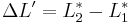 \Delta L^\prime = L^*_2 - L^*_1