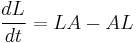 \frac{dL}{dt}=LA-AL