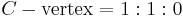 \ C-\text{vertex} = 1�: 1�: 0