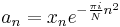 a_n = x_n e^{-\frac{\pi i}{N} n^2 }