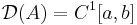 \mathcal{D}(A)=C^{1}[a, b]