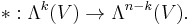 *�: \Lambda^k(V) \rightarrow \Lambda^{n-k}(V). \, 