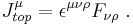 J_{top}^\mu =\epsilon^{\mu\nu\rho} F_{\nu\rho}\ .