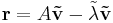 \mathbf{r}=A\mathbf{\tilde{v}}-\tilde{\lambda}\mathbf{\tilde{v}}