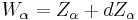 W_\alpha = Z_\alpha %2B dZ_\alpha