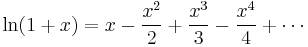  \ln (1%2Bx)=x-\frac{x^2}{2}%2B\frac{x^3}{3}-\frac{x^4}{4}%2B\cdots