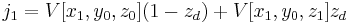  \ j_1 = V[x_1,y_0, z_0]  (1 - z_d) %2B V[x_1, y_0, z_1] z_d 