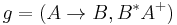 g = (A \to B, B^{*}A^{%2B})