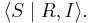 \langle S \mid R, I\rangle.