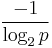  \frac{-1}{\log_{2}p}