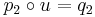 p_2 \circ u=q_2