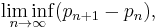 \liminf_{n\to\infty}(p_{n%2B1}-p_n),