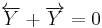 \overleftarrow{Y}%2B\overrightarrow{Y}=0  \ \ \ \ \ \  