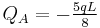 Q_A = -\tfrac{5qL}{8}