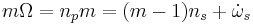 m\Omega=n_pm=(m-1)n_s%2B\dot\omega_s