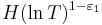 H(\ln T)^{1-\varepsilon_{1}}