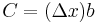 C = (\Delta x) b