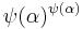 \psi(\alpha)^{\psi(\alpha)}