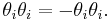 \theta_i \theta_i = -\theta_i \theta_i.