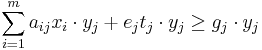  \sum_{i=1}^m{a_{ij} x_i} \cdot y_j %2B e_j t_j \cdot y_j \ge g_j \cdot y_j 