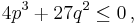  4p^3%2B27q^2\leq 0\,,