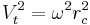  V_t^2 = \omega ^2 r_c^2 