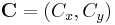 \mathbf{C} = (C_x,C_y)