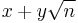 x %2B y \sqrt{n}