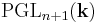 \mathrm {PGL}_{n%2B1}(\mathbf k)