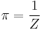 \pi=\frac{1}{Z}\!