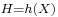 \scriptstyle H=h(X)