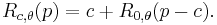 R_{c,\theta}(p) = c %2B R_{0,\theta}(p - c).\,\!