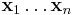 \textbf{x}_1 \ldots \textbf{x}_n