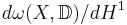 d\omega(X,\mathbb{D})/dH^1