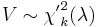 V \sim {\chi'}^2_k(\lambda)