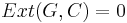 Ext(G,C) = 0